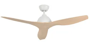 Fanco Breeze 48" AC Ceiling Fan with Wall Control White and Beechwood by Fanco, a Ceiling Fans for sale on Style Sourcebook