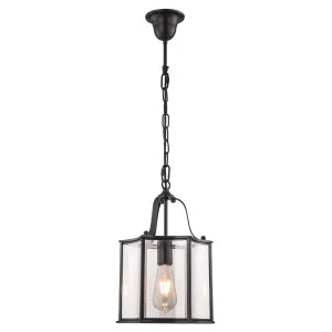 Vencha Brentwood Small Curved Hexagonal Lantern Pendant Black by Vencha, a Pendant Lighting for sale on Style Sourcebook