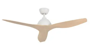 Fanco Breeze 52" AC Ceiling Fan with Wall Controller White and Beechwood by Fanco, a Ceiling Fans for sale on Style Sourcebook