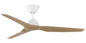 Fanco Infinity-iD 48" DC Smart Ceiling Fan with Remote White and Beechwood by Fanco, a Ceiling Fans for sale on Style Sourcebook