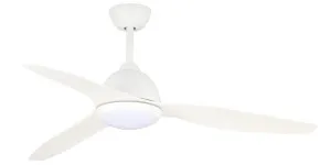 Fanco Breeze 48" AC Ceiling Fan with LED Light and Wall Control White by Fanco, a Ceiling Fans for sale on Style Sourcebook