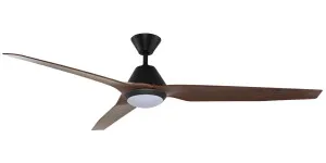 Fanco Infinity-iD 64" Smart DC Ceiling Fan with LED Light and Dual Control Black and Spotted Gum by Fanco, a Ceiling Fans for sale on Style Sourcebook