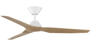 Fanco Infinity-iD 48" Smart DC Ceiling Fan with TriControl White and Beechwood by Fanco, a Ceiling Fans for sale on Style Sourcebook
