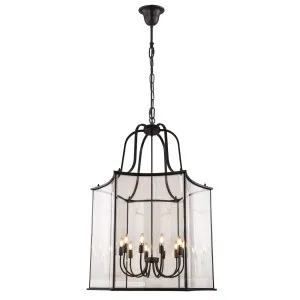 Vencha Brentwood Oversized Curved Hexagonal Lantern Pendant Black by Vencha, a Pendant Lighting for sale on Style Sourcebook