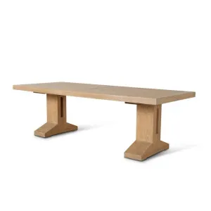 Ex Display - Doran 2.44m Elm Dining Table - Natural by Interior Secrets - AfterPay Available by Interior Secrets, a Dining Tables for sale on Style Sourcebook
