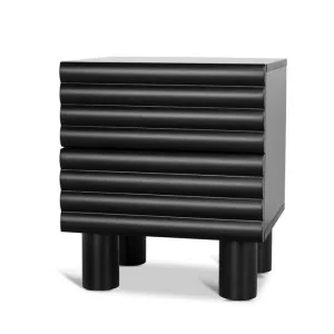 Vasuda 48cm Bedside Table - Matte Black by Interior Secrets - AfterPay Available by Interior Secrets, a Bedside Tables for sale on Style Sourcebook