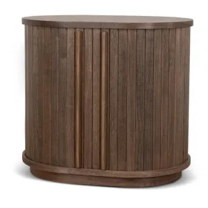 Linea 55cm Side Table - Walnut by Interior Secrets - AfterPay Available by Interior Secrets, a Side Table for sale on Style Sourcebook
