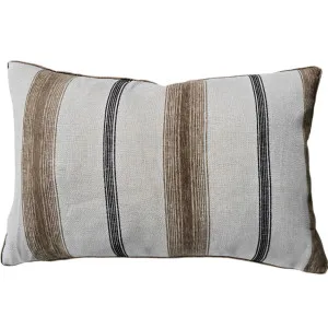 Sadie Cushion 40x60cm Lumbar - Brown Black Striped by null, a Cushions, Decorative Pillows for sale on Style Sourcebook
