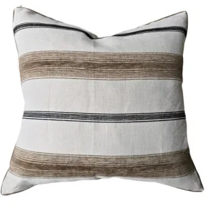 Sadie Cushion 55cm Square - Brown Black Striped by null, a Cushions, Decorative Pillows for sale on Style Sourcebook