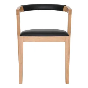 Milan Dining Chair in Leather Black / Clear by OZ Design, a Dining Chairs for sale on Style Sourcebook