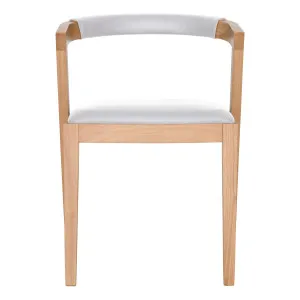 Milan Dining Chair in Leather White / Clear by OZ Design, a Dining Chairs for sale on Style Sourcebook
