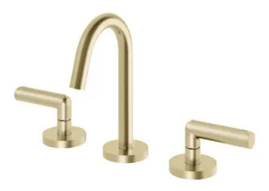 Vivid Slimline Plus Lever Basin Set Brushed In Gold By Phoenix by PHOENIX, a Bathroom Taps & Mixers for sale on Style Sourcebook