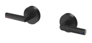 Vivid Slimline Plus Lever Wall Top Assemblies In Matte Black By Phoenix by PHOENIX, a Bathroom Taps & Mixers for sale on Style Sourcebook