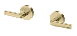 Vivid Slimline Plus Lever Wall Top Assemblies Brushed Gold Matte Black In Gold/Black By Phoenix by PHOENIX, a Bathroom Taps & Mixers for sale on Style Sourcebook