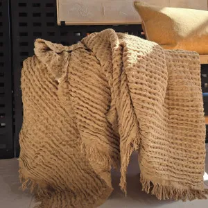 Serene Waffle Soft Throw 140cm x 190cm  - Bosc Pear by null, a Cushions, Decorative Pillows for sale on Style Sourcebook