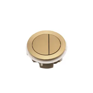 Toilet Flush Button - Brushed Brass by ABI Interiors Pty Ltd, a Toilets & Bidets for sale on Style Sourcebook