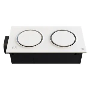 Domus Infinity Premium Slimline 6 in 1 Bathroom Heater with Exhaust Fan and LED Light White by Domus, a Exhaust Fans for sale on Style Sourcebook