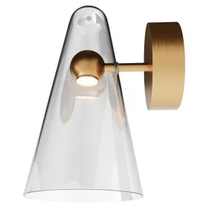 Calibo Skua Artisan Glass Tricolour LED Wall Light Brushed Brass by Calibo, a Wall Lighting for sale on Style Sourcebook