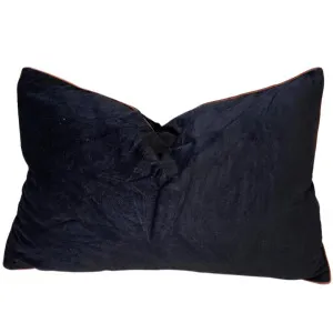 The Boulevard Luxe Velvet 40x60cm - Black with Rust Piping by null, a Throws for sale on Style Sourcebook