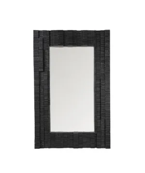 Modern Edge Rectangle Wall Mirror 101cm available in 2 colour Matte Black by Luxe Mirrors, a Mirrors for sale on Style Sourcebook