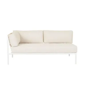 Mauritius Island Left Arm Sofa - Sand - White by null, a Outdoor Sofas for sale on Style Sourcebook