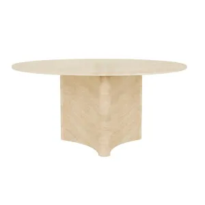Verity Round Dining Table - Natural Travertine by null, a Dining Tables for sale on Style Sourcebook