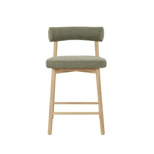 Olsen Barstool - Moss Tweed - Light Oak by null, a Bar Stools for sale on Style Sourcebook
