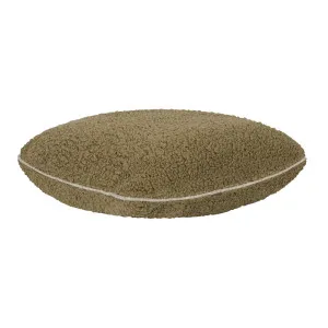Hugo Round Cushion - Moss Sherpa - Driftwood by null, a Cushions, Decorative Pillows for sale on Style Sourcebook