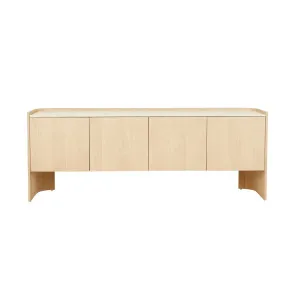 Billie Marble Buffet - Natural Travertine - Satin Oak by null, a Sideboards, Buffets & Trolleys for sale on Style Sourcebook