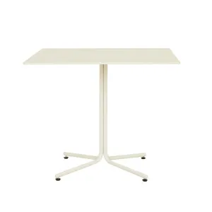 Riley Square Dining Table - Travertine Ceramic - Bone Powdercoated Metal by null, a Dining Tables for sale on Style Sourcebook