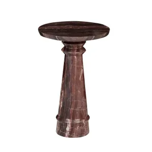 Rufus Jewel Side Table - Carmine Marble by null, a Side Table for sale on Style Sourcebook