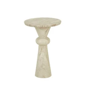 Rufus Indra Side Table - Oat Marble by null, a Bedside Tables for sale on Style Sourcebook