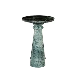 Rufus Jewel Side Table - Spider Green Marble by null, a Side Table for sale on Style Sourcebook