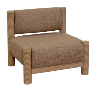 Trove Ridged Occasional Chairs - Caramel Weave - Natural Mindi by null, a Chairs for sale on Style Sourcebook