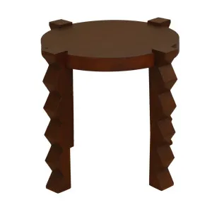 Trove Crinkle Side Table - Chestnut by null, a Side Table for sale on Style Sourcebook