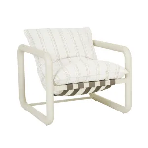 Frankie Tube Occasional Chair - Natural Clay Stripe - Sandcastle by null, a Outdoor Chairs for sale on Style Sourcebook