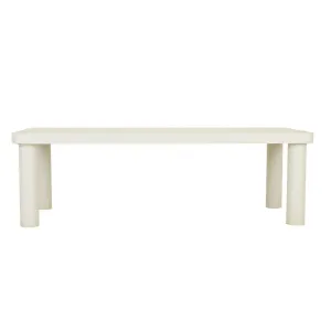 Frankie Outdoor Ceramic Dining Table - Faux Light Travertine - Sandcastle by null, a Tables for sale on Style Sourcebook