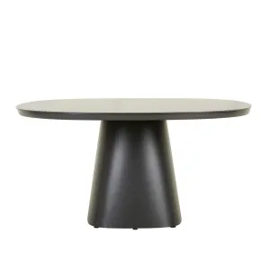 Valencia Curve Dining Table - Charcoal Stone - Black by null, a Tables for sale on Style Sourcebook