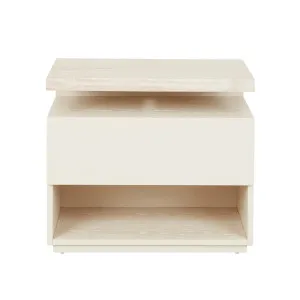 Float Bedside Table - Natural Travertine - Shell by null, a Bedside Tables for sale on Style Sourcebook
