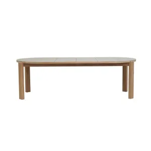 Cannes Quadra Oval Dining Table - Crema - Natural Teak by null, a Tables for sale on Style Sourcebook