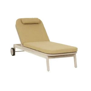 Normandy Sunbed - Olive - Aged Teak by null, a Outdoor Sunbeds & Daybeds for sale on Style Sourcebook