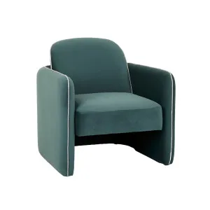 Leora Occasional Chair - Peacock Velvet - Ether Tweed by null, a Chairs for sale on Style Sourcebook