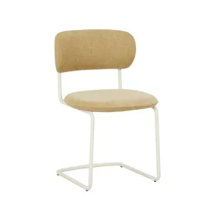 Piccolo Cantilever Dining Chair - Copeland Honey - Bone Powdercoated Metal by null, a Chairs for sale on Style Sourcebook