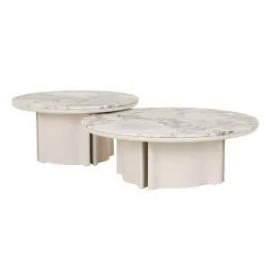 Leon Marble Coffee Table - Porcelain - Matt Ocean Marble by null, a Coffee Table for sale on Style Sourcebook