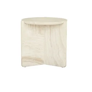 Venus Revolve Side Table - Natural Travertine by null, a Side Table for sale on Style Sourcebook