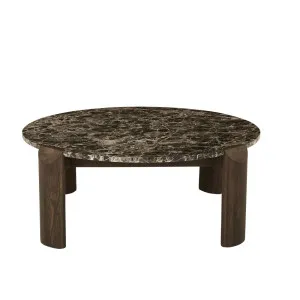 Willa Marble Coffee Table - Emperador Marble - Chocolate Oak by null, a Coffee Table for sale on Style Sourcebook