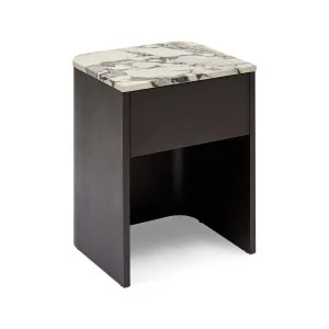 Lola Bedside Walnut Tempest Marble by Horgans, a Bedside Tables for sale on Style Sourcebook
