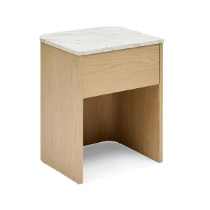 Lola Bedside Blonde Carrara Marble by Horgans, a Bedside Tables for sale on Style Sourcebook