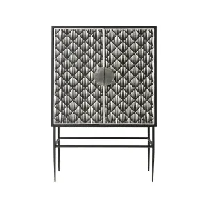Tasma Bone Inlay Cabinet Pewter by Horgans, a Cabinets, Chests for sale on Style Sourcebook
