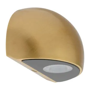 Havit Serres Half-Dome LED Weatherproof Outdoor Wall Light Brass by Havit, a LED Lighting for sale on Style Sourcebook